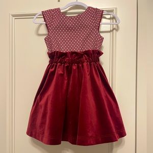 Luli and Me by Maria Casero Red Velvet Dress